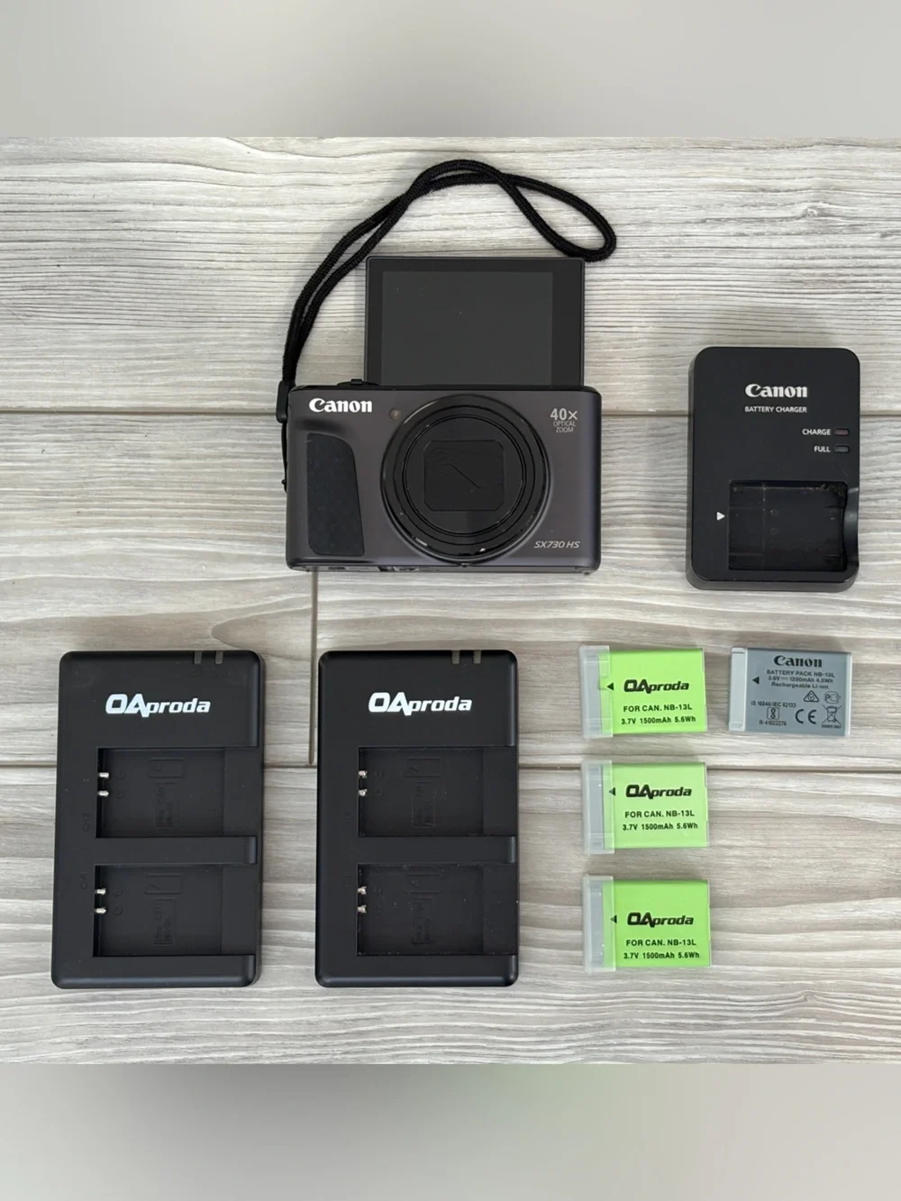 Canon PowerShot SX730 HS 20.3MP Camera 180 Flip Screen 4 Batts + Manfrotto Bag⁠